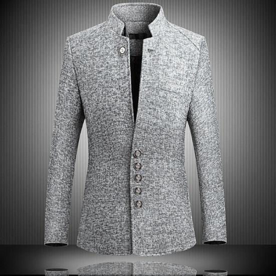 Mantel Stehkragen Ultraweiches Polyester Business Blazer Mantel für Geschäft
