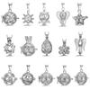 Stainless Steel Hollow Aromatherapy Essential Oil Diffuser Cage Pendant Women's Titanium Steel Necklace Open Magic Box Pendant