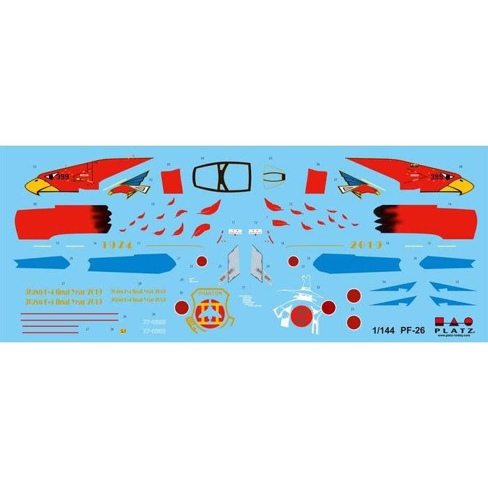 PLATZ 1/144 Japan Air Self-Defense Force F-4EJ Kai 302nd Tactical Fighter Squadron Last Phantom (Black Phantom) Plastic Model PF-26,