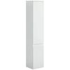 Column Storage Bathroom Unit 2 Cabinets 3 Adjustable Shelves Contemporary Style 30 X 28 X 152.5 Cm White