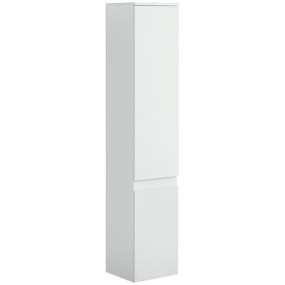 Meuble colonne de salle de bain 2 portes 3 étagères réglables style contemporain 30 x 28 x 152,5 cm blanc