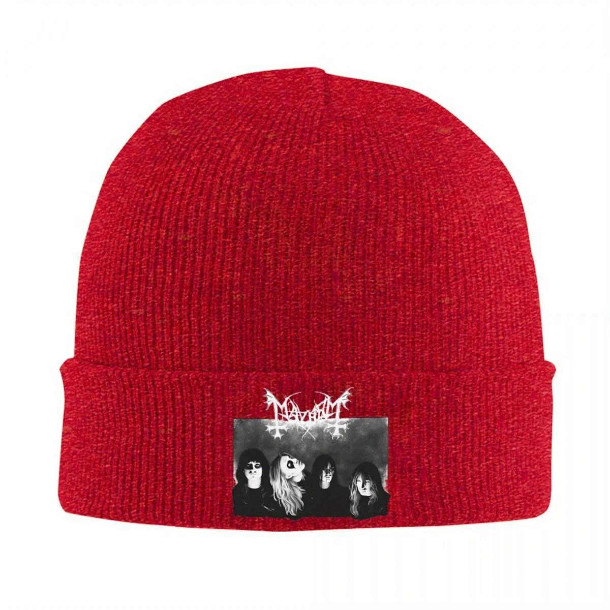 Rapper Mayhem Death Knitted Caps Womens Unisexs Beanie Autumn Winter Hat Band Crochet Melon Cap