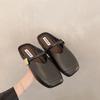 Flat-bottomed bag head and half slippers women wear new lazy shoes in summer, one pedal sandals single shoes