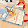 Transparent Cartoon File Bag Multifunctional File Folder Bag Durable Test Paper Storage Bag  Kids
