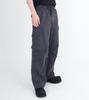 Beoteunseoul Washed Drawstring Banding Side Pocket Cargo Curved Cotton Pants (Gray)