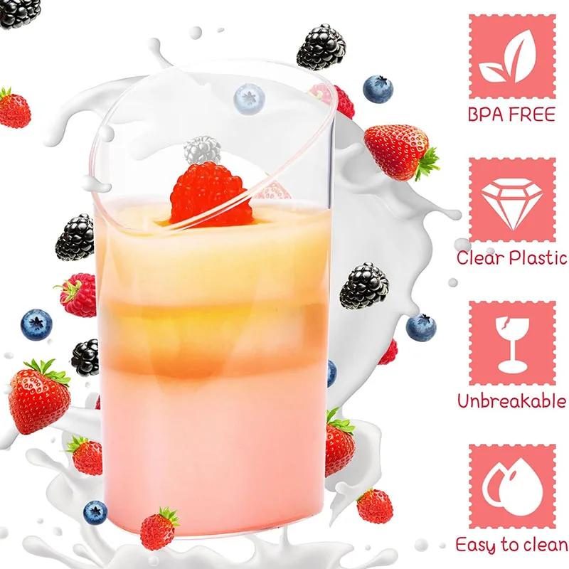 20 STÜCKE 80 ml Kunststoff-Puddingbecher Mousse Eis Dessertbecher Picknick Party Weihnachtsbedarf Passender Löffel Küchengeräte