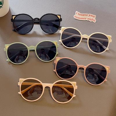 2023 Girls Boys Cute Animal Cartoon Ears Sunglasses Kids Outdoor Sun Protection Children Lovely Vintage Protection Sunglasses