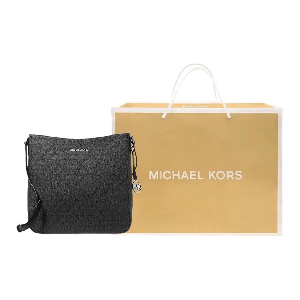 MICHAEL KORS Jet Set Travel Canvas With Leather Crossbody Bags Large Women's Black 35F8STVM7B-BLACK