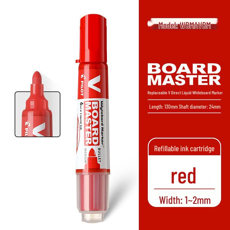 PILOT Hyaku Raku Raderbar Whiteboardpenna, Stor Kapacitet, Utbytbar Spets