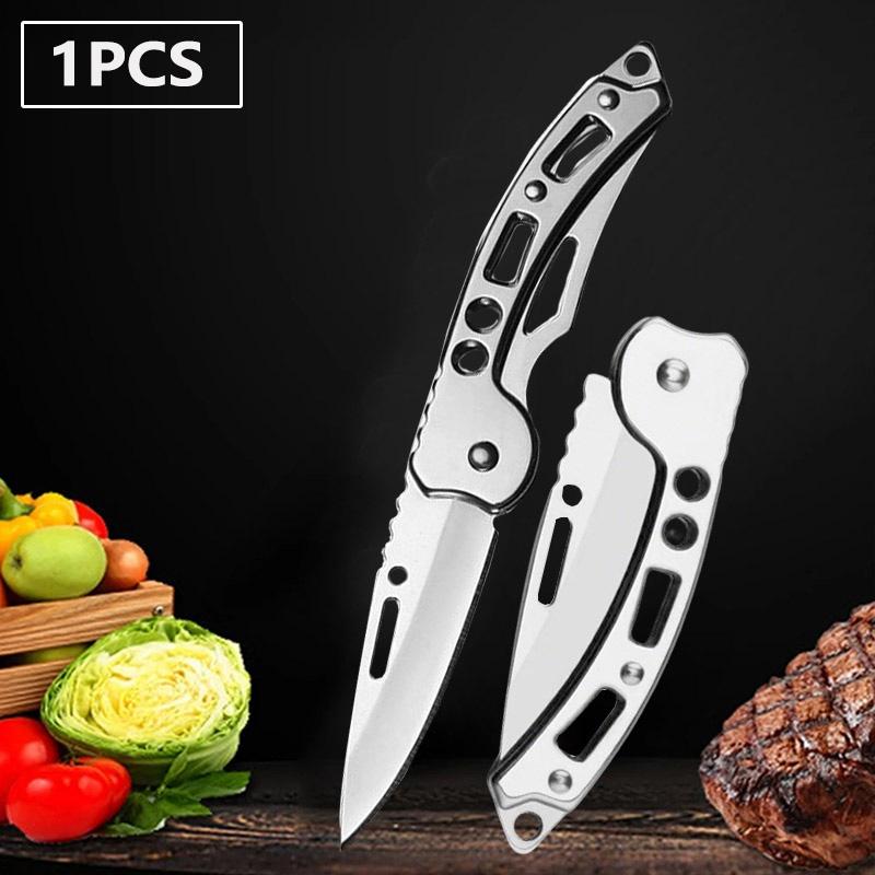 WXCOO Stainless Steel Pocket Knife Kitchen Accessories Folding Fruit Knife Utility Knives Slicing Cooking Peeler Kitchen Fruit