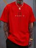 2026 Summer New Style Unisexs Pure Cotton Tshirt with Simple Letter Pattern Print Street Casual Fashion Comfortable and Soft
