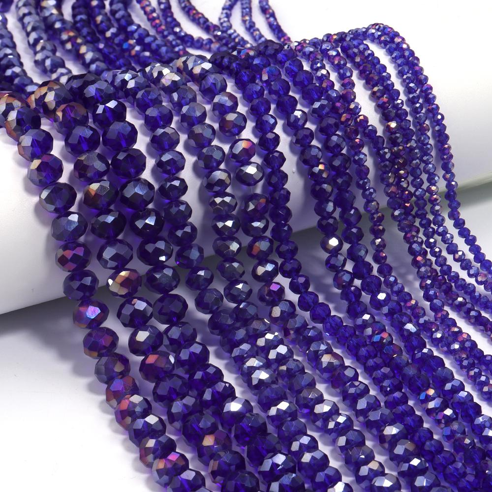 3/4/6/8/10mm Colorful Faceted Crystal Glass Beads Loose Spacer Beads For Jewelry Making DIY Bracelet Necklace Accessories