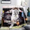 Neymar Kunst Aufdruck Flanelldecke, weiche Überwurfdecke für Schlafzimmer Sofa, waschbar, Fanartikel, tolles Geschenk.