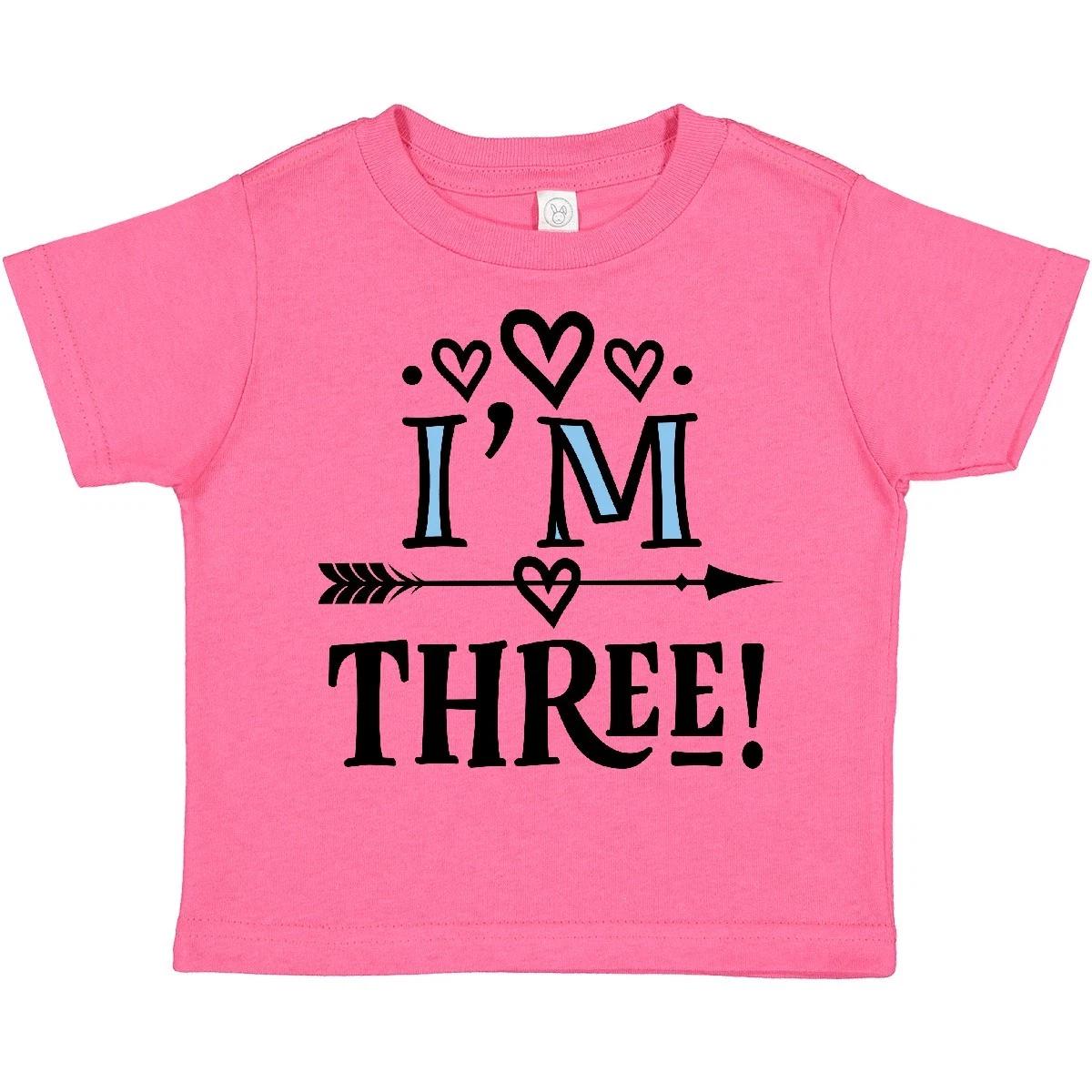 

Inktastic 3rd Birthday 3 Year Old Arrow Toddler kids boys T-Shirt Im Party Celebration Kid 150