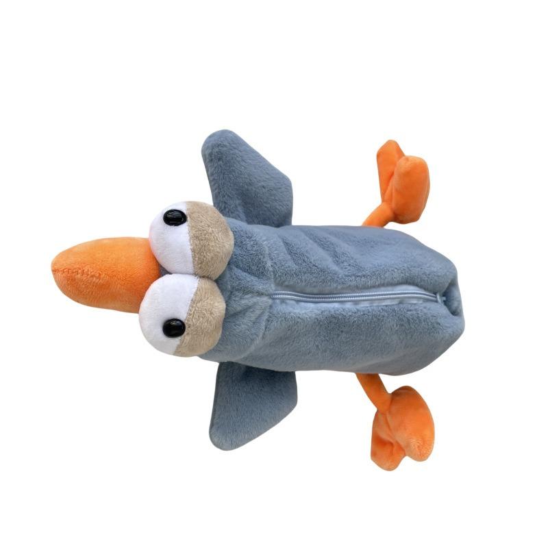 NEW Robin Plush Pencil Case Stuffed Animal Large Capacity Stationery Bag Cute Design Cartoon Doll Pencil Bag School Supplies