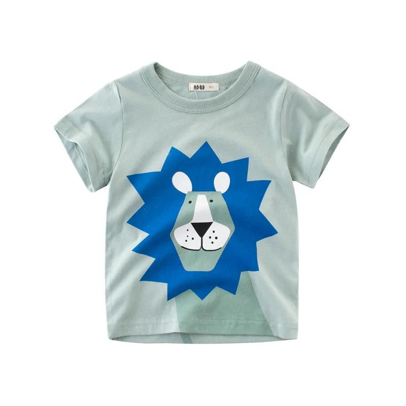 T-shirt cartoon animal baby boy girl children's short sleeved summer clothing dinosaur print