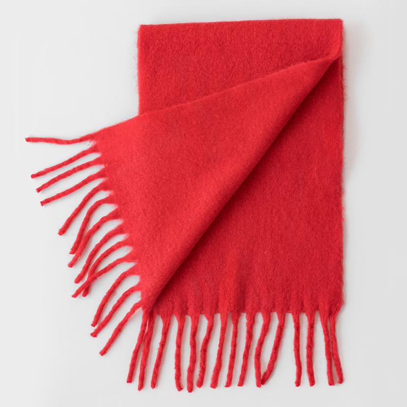 Autumn and Winter Scarves Women's Winter High-end Scarves Thickened and Warm Tonglu Imitation Cashmere Plaid Scarves