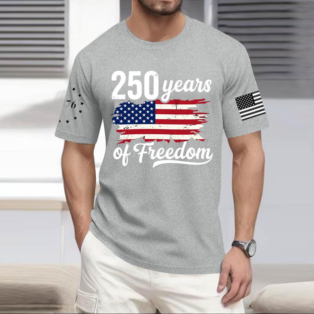 Men's Casual Round Neck Lightweight Short-Sleeve Top