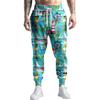 Spring and Summer 80s Men's Clothing Jogging Pants Casual Pants with Drawstring Men's Clothing 3D Digital Printed Comfortable