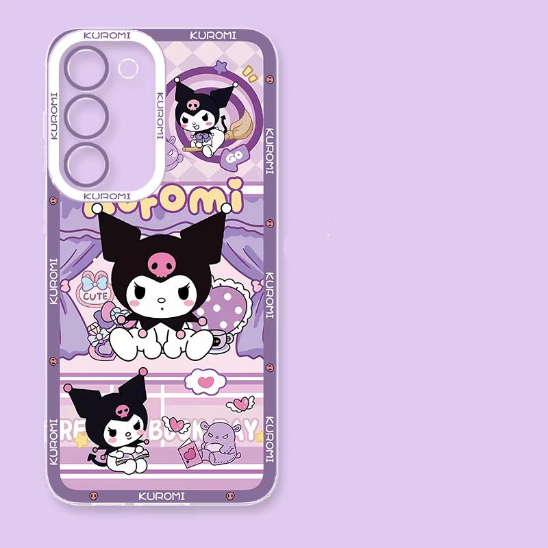 Sanrio Lovely Kuromi Melody Case For Xiaomi MI 15T Pro POCO F7 X7 X6 F5 X4 GT M4 Pro 5G Transparent INS Soft Phone Casing