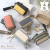 [Branpom] Bicolor W Zip Key Case Key Stylish Compact bp-2021
