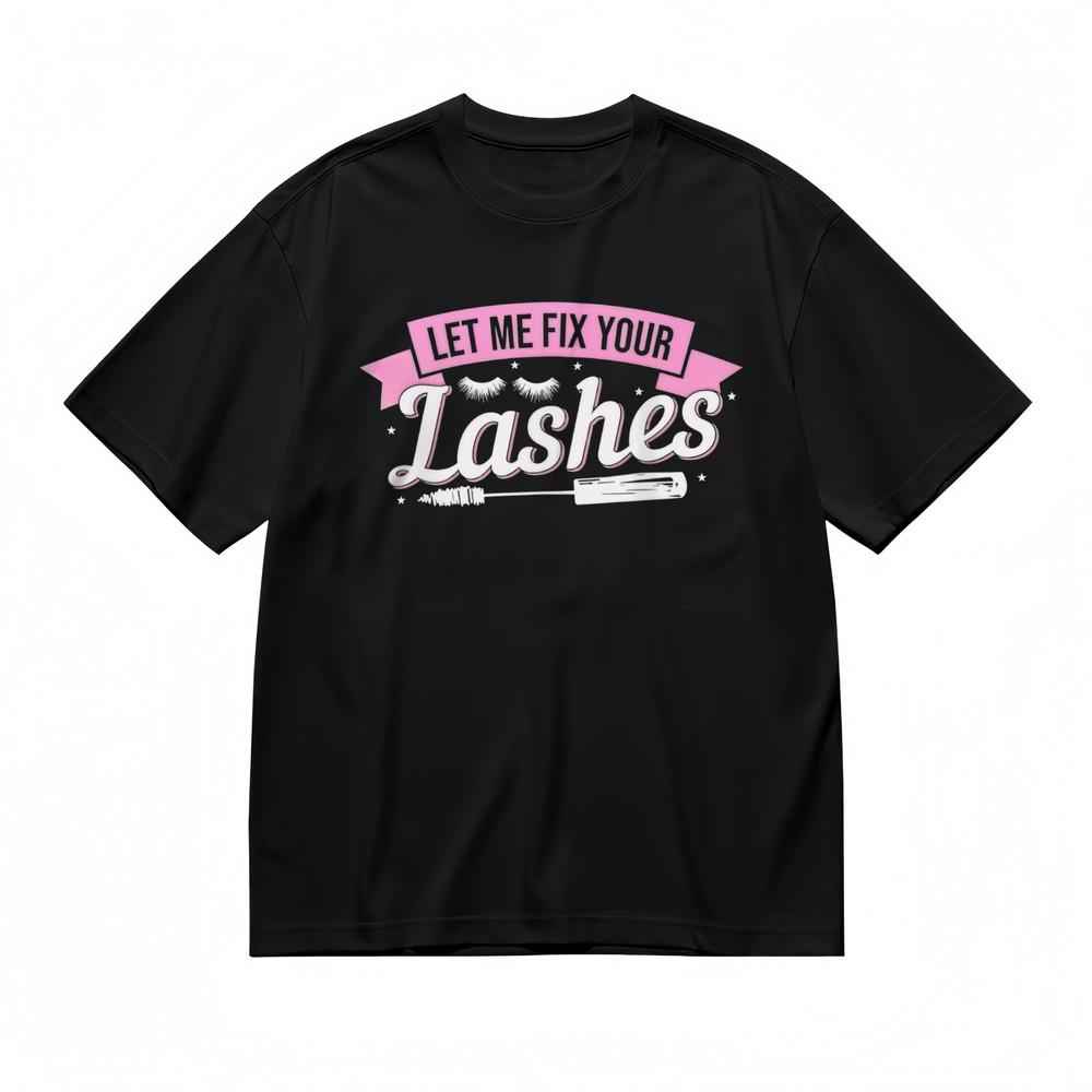 

Women s Lash Art Glam Tee Unisex Black 100% Cotton Tops Summer Graphic Shirt USA L