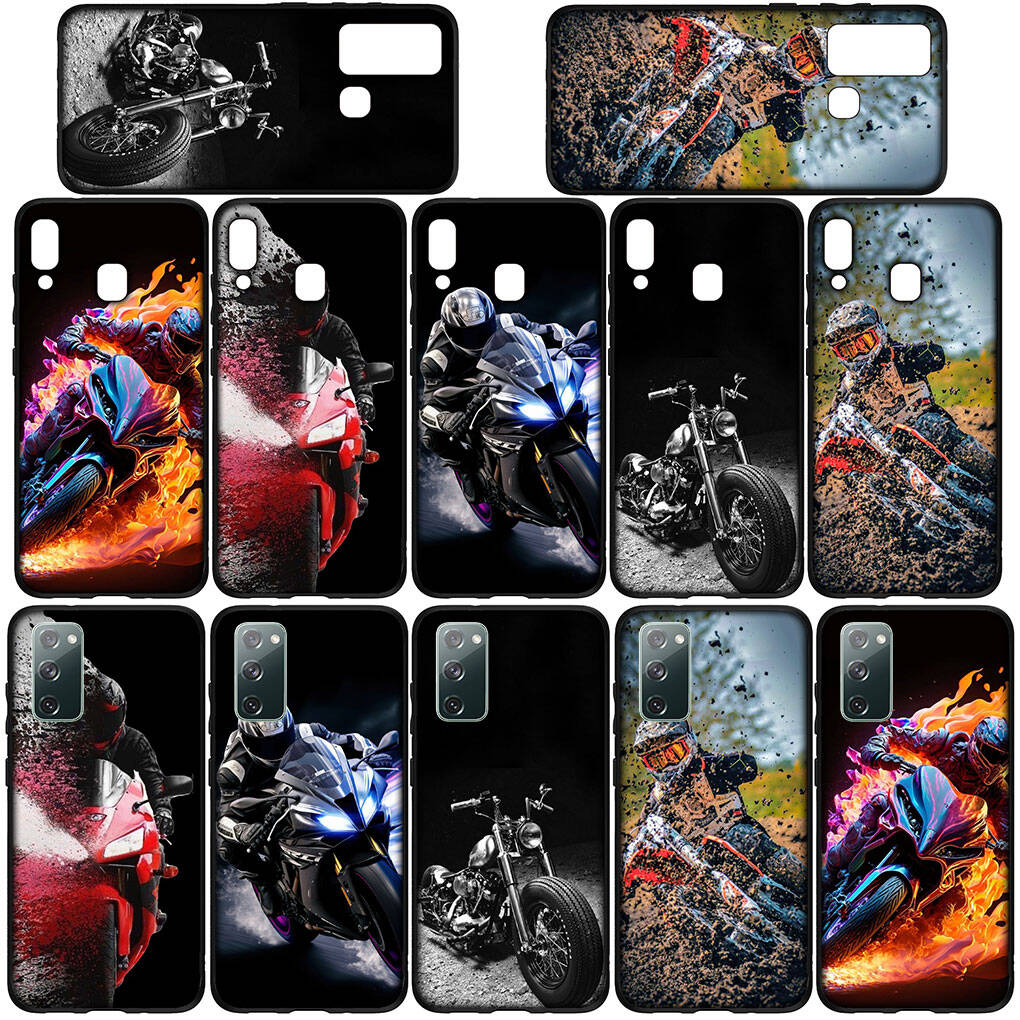 For Samsung Galaxy S25 S24 iPhone 17 16 15 Xiaomi Redmi Note 14 13 12 11 Plus Pro Max XR A37 A57 Case Motorcycle Mobile Poster Moto Cross OPPO Huawei