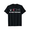 Niedrige Wifi-Batterie Lade Grafik T-Shirt Baumwolle Lässig Kurzarm T-Shirt für Gamer