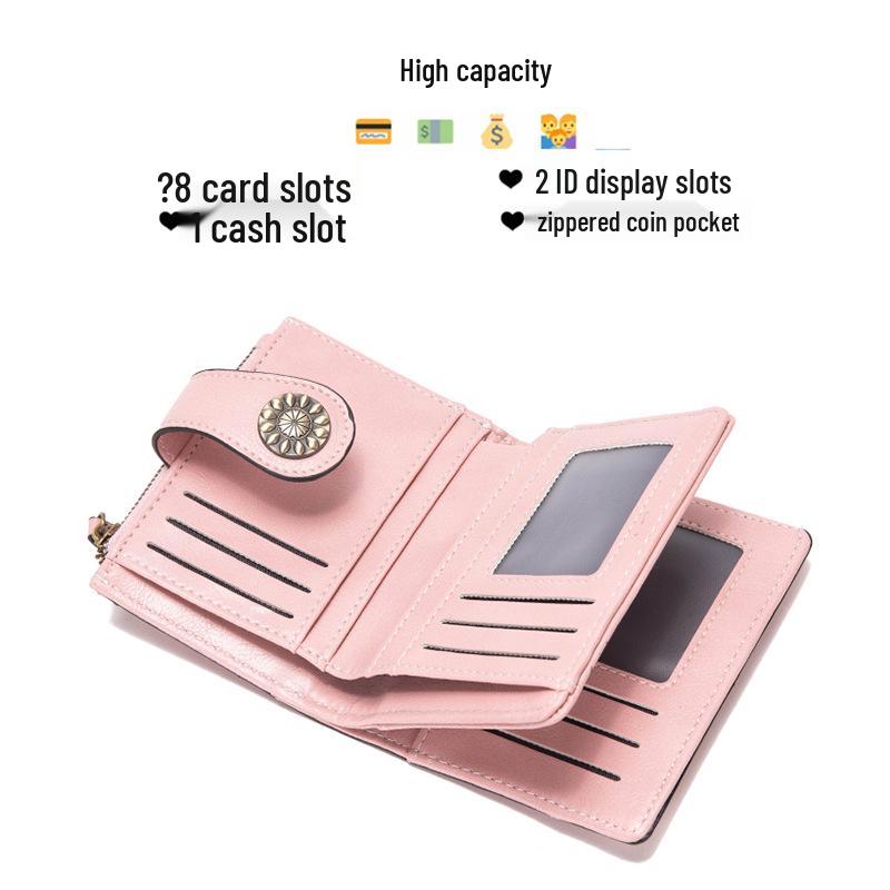 2022 Korean Style Women's Leather Mini Wallet and Coin Purse