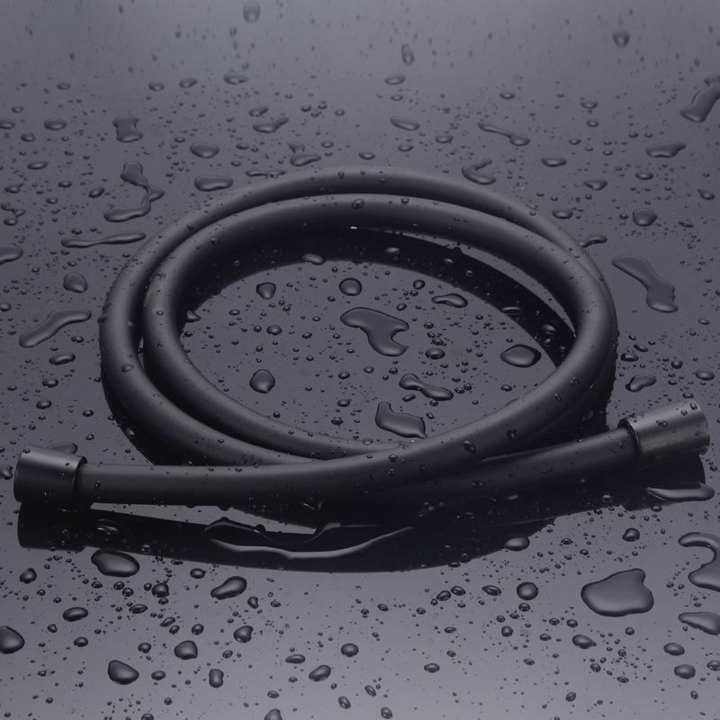 PVC Black Shower Hose and Head - Explosion-Proof, Anti-Tangle, Water Inlet Pipe