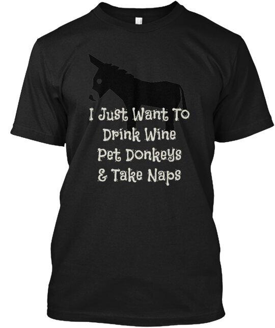 I Love Donkeys T-Shirt Made in the USA Size S to 5XL Unisex T-Shirt XXL