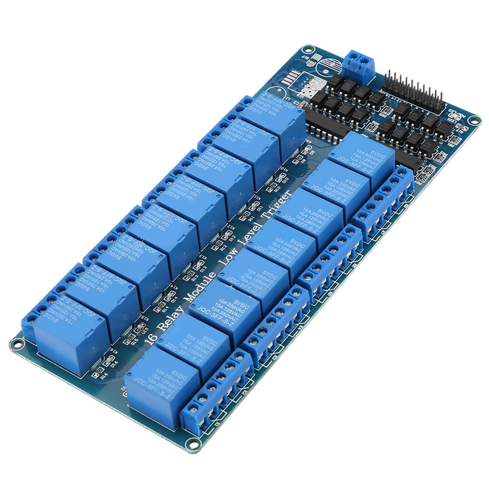 

5V 16 Channel Relay Module with Optocoupler Protection Low Level Trigger