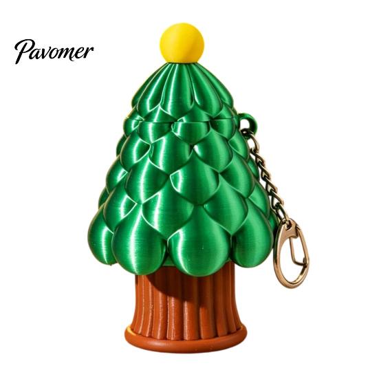 Stress Relief Tree Toy Retractable Christmas Longsword Toy, 3D Printed Xmas Keychain Pendant Keychain, Holiday Mini Fidget for Backpack Charm
