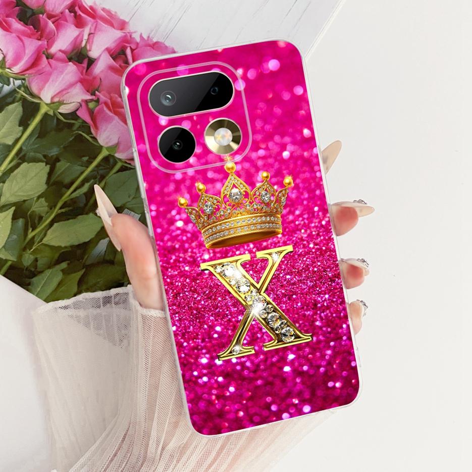 For Realme 16 Pro Case RMX5121 RMX5120 Luxury Crown Letters Cover Soft Slim Phone Case For Realme 16 Pro Plus Realme16 Pro+ Bags