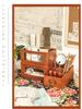 Wooden Desktop Organizer: Remote Holder & Stationery Box for Office or Makeup Brushes