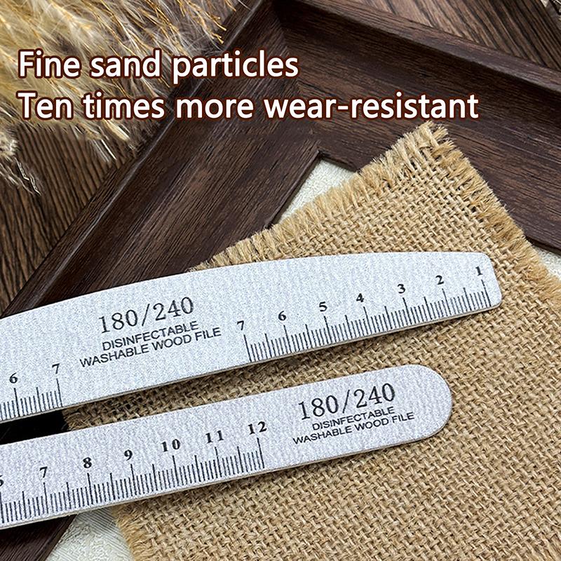 5 Piezas Lima de Uñas de Madera Profesional Buffer de Lijado Doble Cara Para Salón Manicura Pedicura Herramientas para Puntas de Gel UV