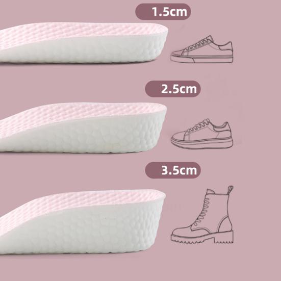 Inner Heightening Insole Anti-Odor Breathable Sweat-Absorbent Shoe Lifts Invisible Increase Height Insoles for Sneakers Canvas Shoes