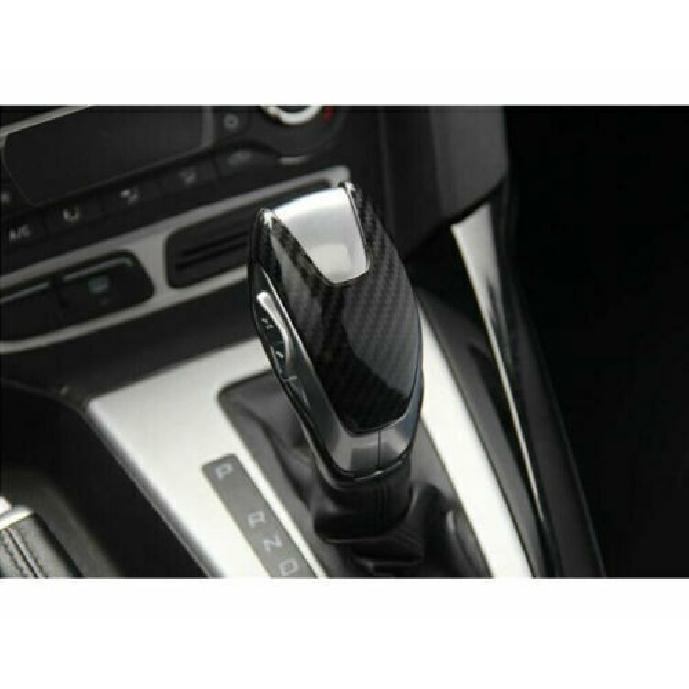 Carbon Fiber Style Inner Gear Shift Knob Cover Trim 2013~2016  For Ford Fusion