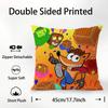 Game C-Crash B-Bandicoot Pillow Case Square Double‑Sided Print Cushion Case For Sofa Home Bedchamber Decor Gift