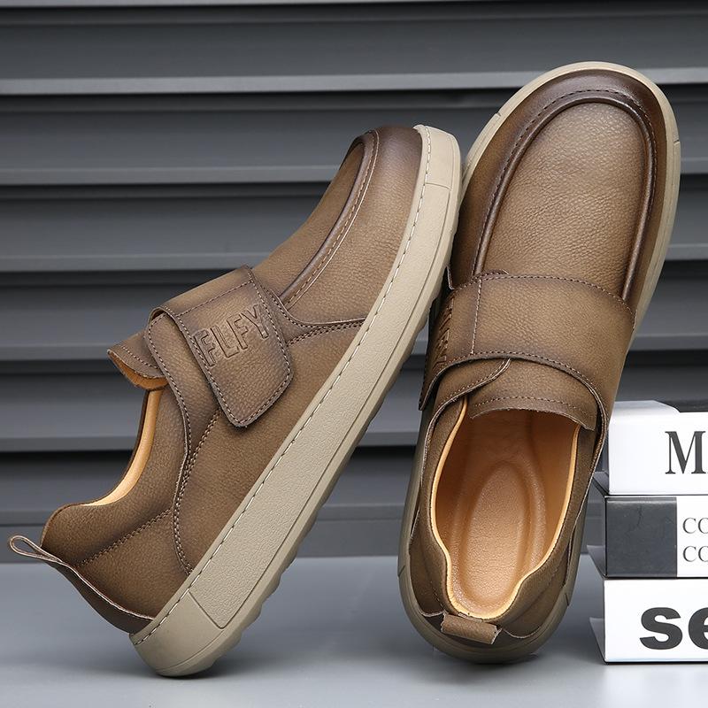 One-pedal men's shoes breathable spring and summer new trendy versatile lazy casual leather shoes men