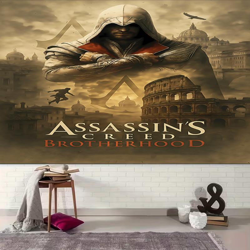 1pc A-Assassin's Creed Tapestry, Living Room, Bedroom, Office, Party Decor, Ideal Festive Gift