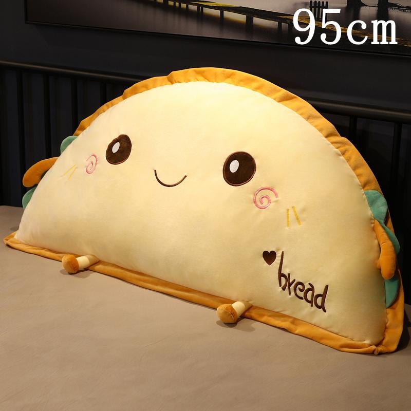 Food Semicircle Toast Cake Plush Toy Cute Bread Stuffed Doll Soft Nap Sleep Pillow Sofa Bed Cushion Creative Birthday Gift 95cm