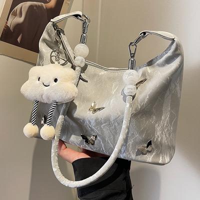 Butterfly Large Capacity Messenger Bag Women's Shoulder Bag Commuter Cloud Underarm Bag
