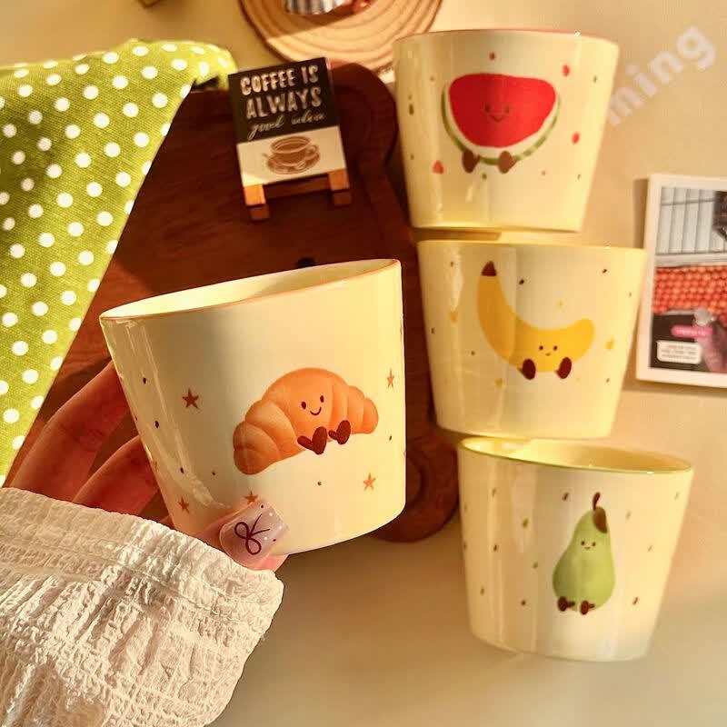 Deouxingguang Cartoon Ceramic Mug Set