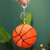 Unique Plush Football/Basketball Charm Keychains Simple Pendant Car Keyring Backpack Decoration Jewelry for Women Men