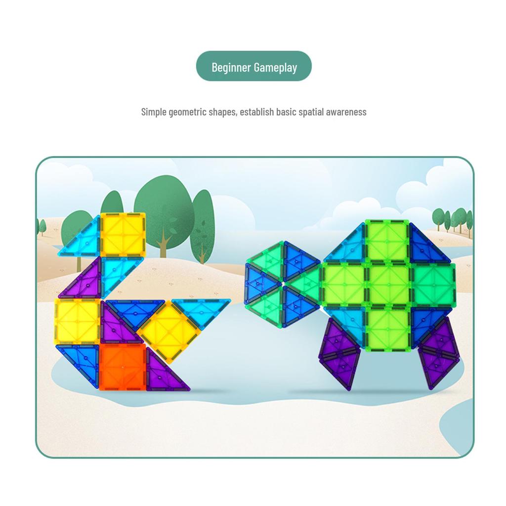 Stained Glass Magnetic Building Blocks for Children - Translucent Toy Set