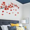 Red Plum Branches Self-adhesive Stickers for Hanging On The Wall To Decorate The Living Room with A Traditional Chinese Style.