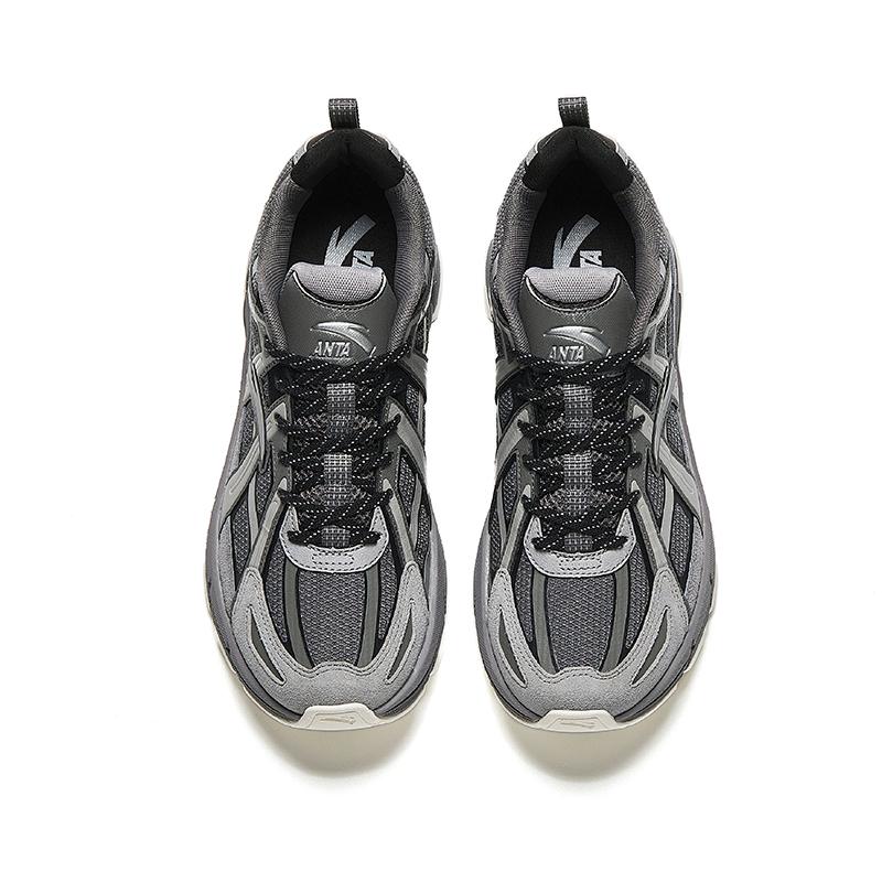 Anta Men's Qianxi Retro Chunky Dad Shoes Grey White 112448895-2