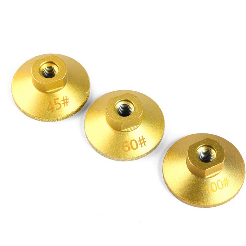 Flat Grinding Cup Wheel M10 Brazed Trimming Discs Brazed Flat Grinding Head Replacement For Craftsmen Enthusiasts Set Of 3
