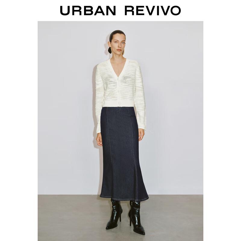 

UR Women s Casual V-Neck Textured Knit Cardigan S